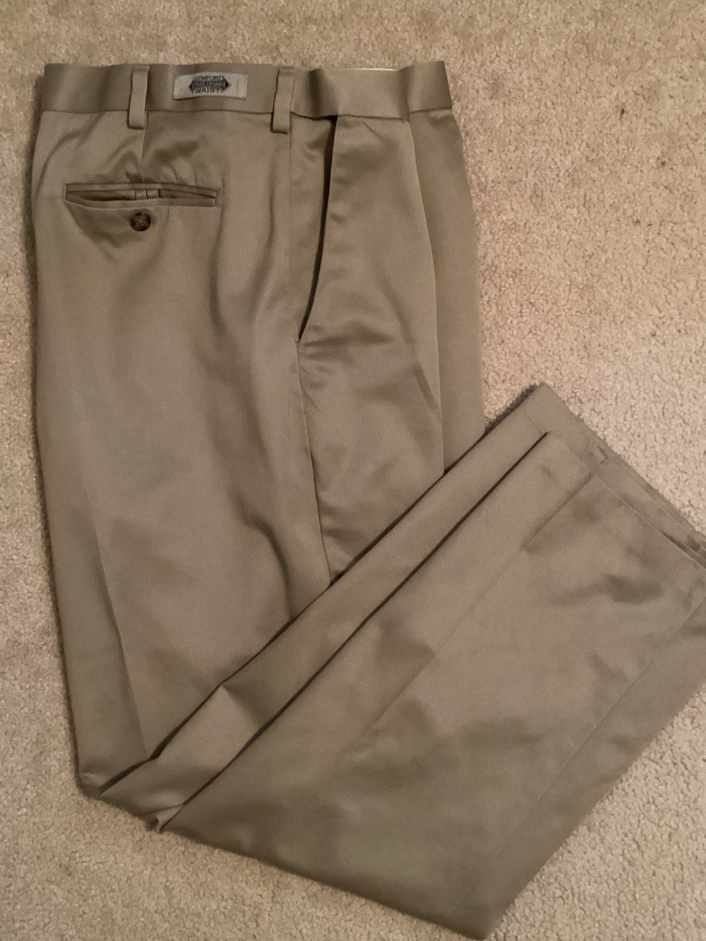 Roundtree & Yorke Light Khaki Men’s Dress Pants Size 42x30